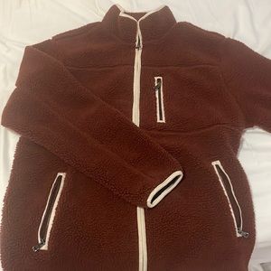 Full zip maroon fleece